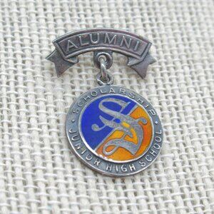 Sterling Silver JR High School Alumni Scholarship Pin Berk's Jewelry Reading PA